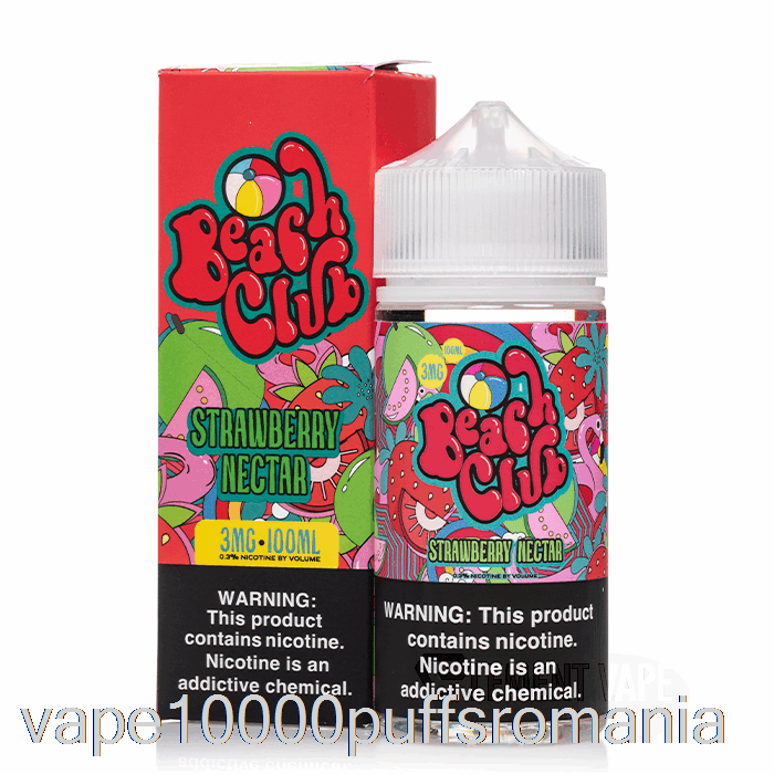 Vape Romania Nectar De Capsuni - Beach Club - 100ml 0mg